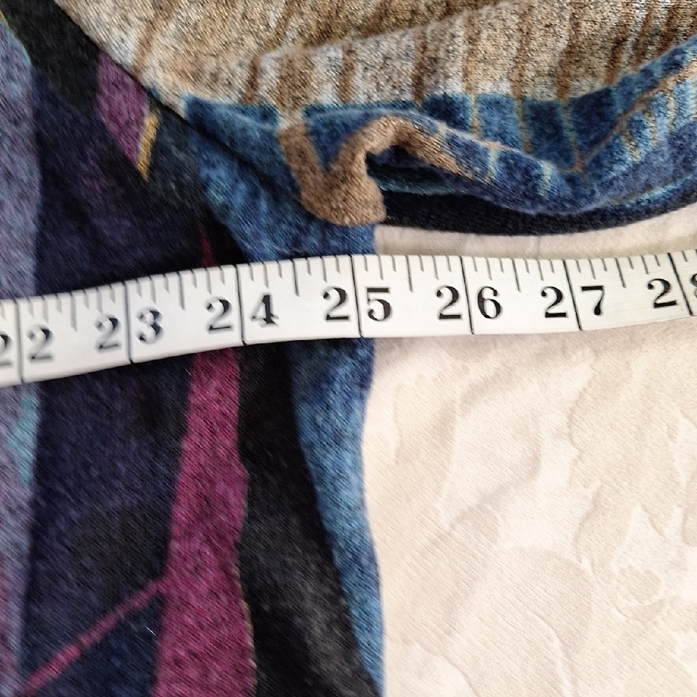 Geometric Pattern Open-Front Cardigan - Picture 7 of 9